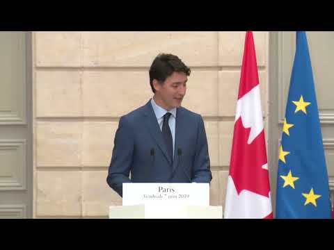 Learn French with speeches  I  Emmanuel Macron avec Justin Trudeau, Premier ministre du Canada